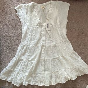 NWT Marea by Liz Joy White Gauze Cover-Up Sz S